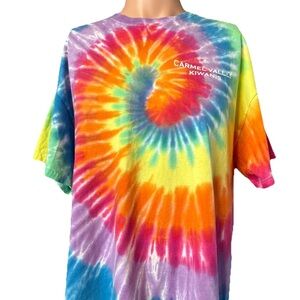 Vintage Carmel Valley Kiwanis Tie Dye Styled Shirt Size XL Hanes Heavyweight